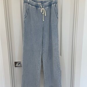 Z Supply Light Blue Drawstring pants